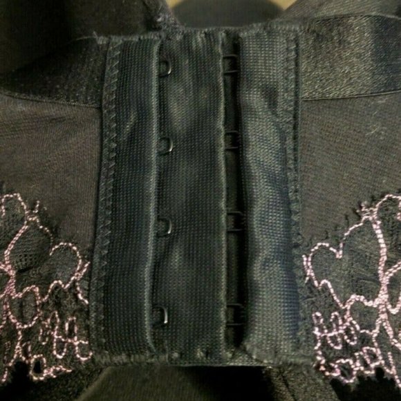 Lane Bryant Cacique Womens Bra Cotton Lace Full Coverage Plus Size 38DD Black - Picture 4 of 6